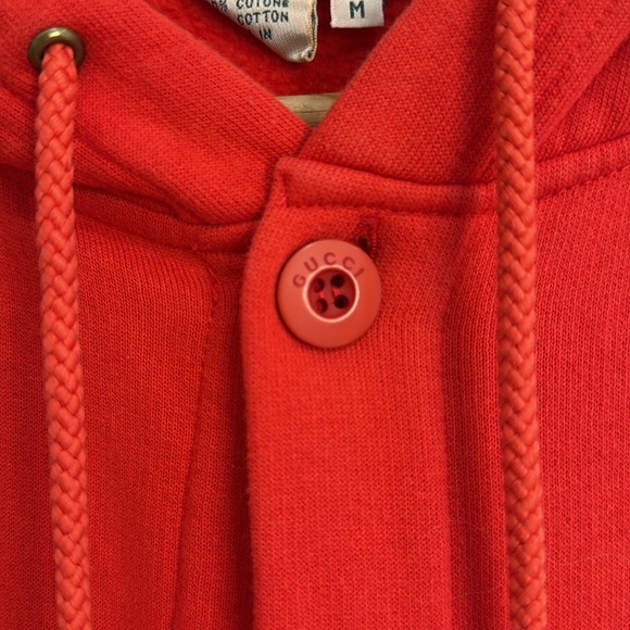 GUCCI Red Hooded oversized Coat - Picture 4 of 4